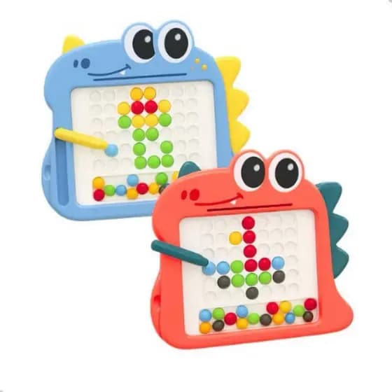 Quadro Mágico Lousa Dino Magnética Divertida c/ Caneta Brinquedo Infantil Criativo Didático, Criança s/ Tela Caneta Imã