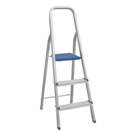 Escada 3 degraus alumínio doméstica leve e durável