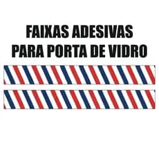 Faixa Adesiva Porta de Vidro Barbearia Salão Cabelo Kit C/ 2un 100x10cm
