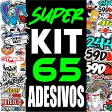 Kit 65 Adesivos Para Capacete Carro Bike Moto Prova D'Água