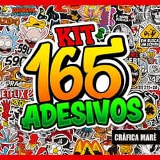 Kit 160 Super Adesivo Para Moto Bike Carro Alta Resolução Super Cartela aprova d'agua