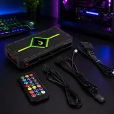 Controladora | Rise Mode I Pwm E Argb 5v 3p I 9 Fans I Preto