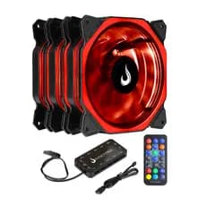 Kit 3 Cooler Fan Gamer | Rise Mode | Aura Rgb 12v | 120mm | 6p Controladora