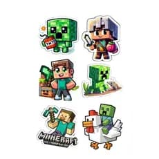 6 apliques termocolante Minecraft fofo