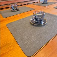KIT Jogo Americano para Mesa Posta 4 ou 6 lugares em PVC Juta Limpa Fácil Impermeável