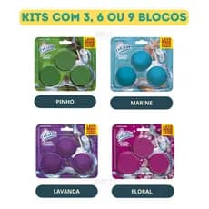 Kit Com Até 9 Blocos Sanitário Acoplada Tablete P/ Caixa Acoplada Pedra Sanitária Tablete ENVIO/FULL