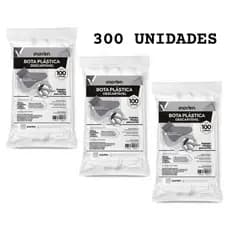 Bota Plástica Pro Pé Kit 300 Unidades Descartável Proteção Higiene Resistente Consultório