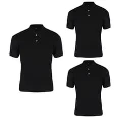 Kit 3 camisa polo masculina basico premium piquet poliester various cores