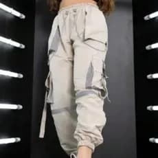 Calça Cargo Tactel Feminina Com Bolsos Grandes Modero Novo