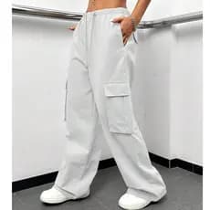 calça cargo SARJA E JEANS feminina skatista larga com bolsos
