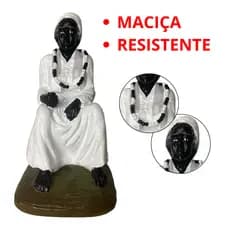 Imagem Preta Velha Estátua Decoração Altar Umbanda - 20cm