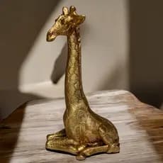 Estatua Girafa Decorativa Animal Luxo Enfeite Decoração Sala - Quarto - 21cm