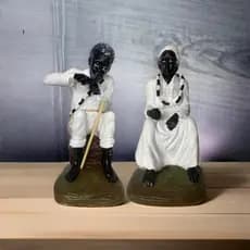 Imagem Casal de Preto velho e Preta Velha 22cm