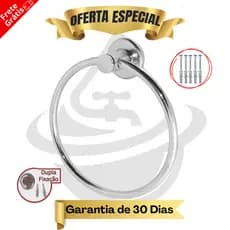 Porta Toalha Banheiro Toalheiro Argola Cromado Inox Suporte Toalha Rosto