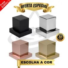 Acabamento Registro Chuveiro Quadrado Para Banheiro Deca Metal Parede 1/2 3/4