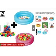 kit piscina inflavel com 25  bolinha de piscina