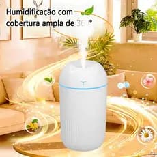 Umidificador De Ar Ultrassônico Para Escritorio Portátil 420ML 8H Autonomia USB Bivolt Para Quarto E Escritório