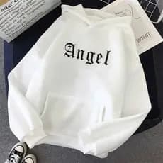 Moletom Feminino Angel Moletom Com bolso e Capuz Feminino Moletom Fofo