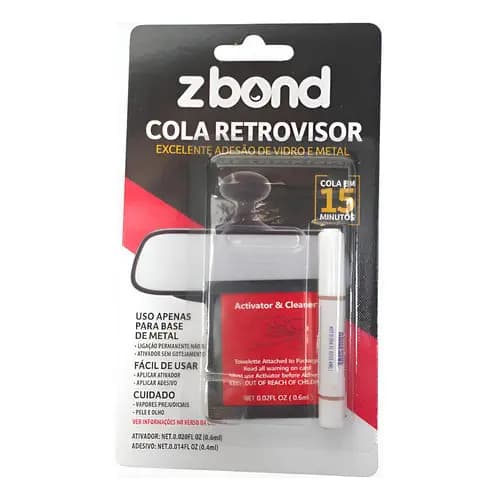 Cola Retrovisor Interno Adesivo Vidro Metal Dose Única Top