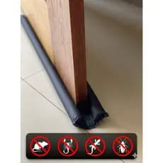 Veda Porta Protetor Rolinho 80cm 90cm Impermeável Proteção Dupla Preto Resistente