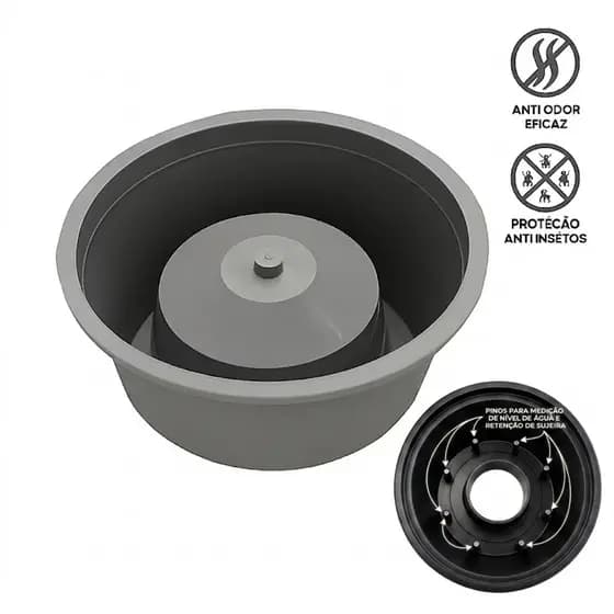 Adaptador Ralo Mau Cheiro Modelo de 10cm Porta Ralos Grelhas Odor Banheiro Evita Mau Cheiro