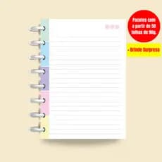 Refil para Caderno de Discos 90g Folhas Personalizadas | Material Escolar I Refil Caderno de Disco