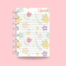 Refil de caderno de disco I Refil para caderno inteligente I 100 folhas de 90g I Coleção Floral