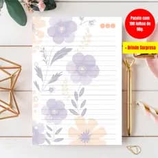 Refil para Fichário e Caderno de Argola 90g  | Material Escolar | 100 Folhas