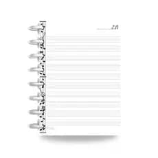 Refil de Musica Partitura | Caderno Inteligente Folhas 90g | Papel para Composição, Letras