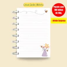 Refil para Caderno de Discos 90g 100 Folhas | Material Escolar 2026 |  Folha Caderno Inteligente