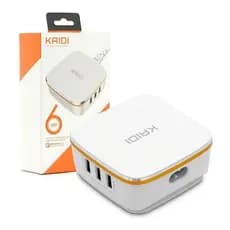 Carregador de Mesa Celular Hub Kaid KD-601 6 portas entradas USB Carregamento Turbo 3.0