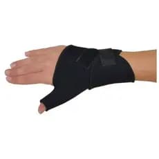 Munhequeira De Pulso Em Neoprene Com Polegar Bilateral Preto