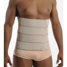 Cinta faixa Abdominal Elástica 4 Gomos Bege Tamanho Único Para GG e EXG