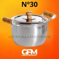 Caldeirão Grande Alumínio Batido Fundido Grosso Nº 30 -12 Lts Panelas Grandes Utensílios. Cozinha