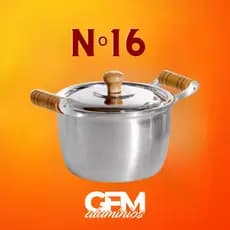 Caldeirão Nº16 em alumínio fundido grosso
