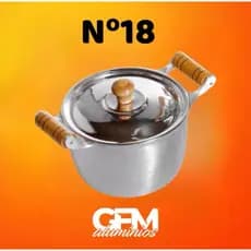 Caldeirão de feijão n°18 em alumínio batido grosso fundido 2.5 L Panela Cozinha