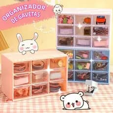 Organizador Mini Gaveteiro Com 6/9 Gavetas  Transparente Para Maquiagem | Joias | Papelaria | Envio Imediato