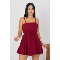 MACAQUINHO  RODADO VINHO  COM FORRO  TECIDO DUNAS  MODA FEMENINA  COM BOJO ALÇA REGULÁVEL TENDÊNCIA