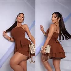 MACAQUINHO  RODADO COM FORRO  TECIDO DUNAS  MODA FEMENINA  COM BOJO ALÇA REGULÁVEL TENDÊNCIA