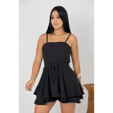 MACAQUINHO  RODADO PRETO COM FORRO  TECIDO DUNAS  MODA FEMENINA  COM BOJO ALÇA REGULÁVEL TENDÊNCIA