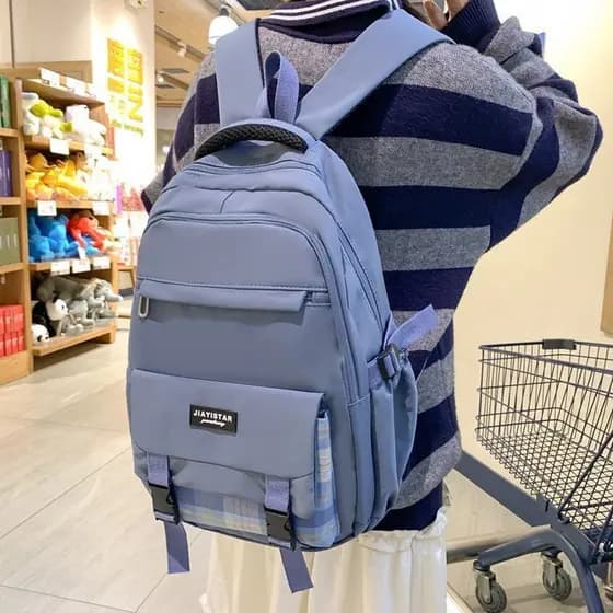 Mochila Escolar De Grande Capacidade Para Estudante Feminina Nylon Impermeavel