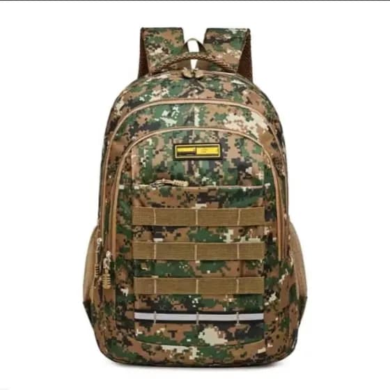 Mochila Escolar Reforçada Costa Unissex Respirável Camuflada