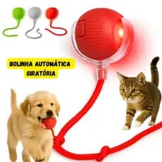 Bolinha Eletrônica Interativa Pet Gato Cachorro Brinquedo Inteligente Cães Bola Rolamento Automático