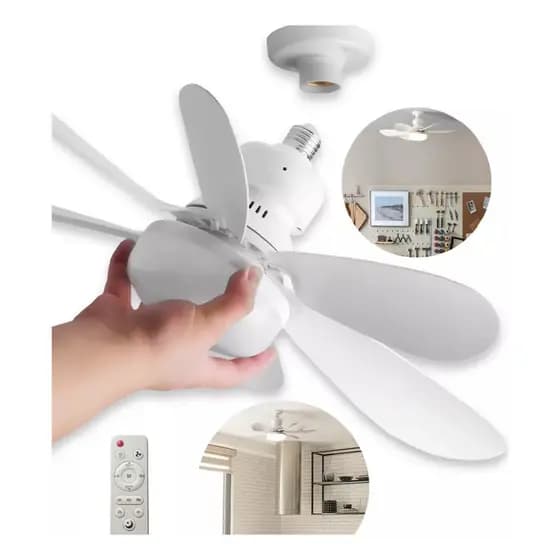 Ventilador Teto Lâmpada 40w Led E27 Ajustável Bivolt