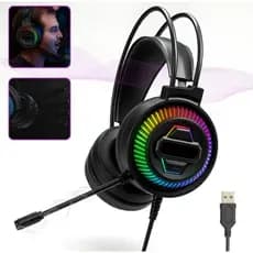 Headset Gamer Delta F7140 Fone Ouvido RGB Pro Microfone PC Notebook Celular PS4 PS5 Xbox Gamer Som Bass Alta Qualidade