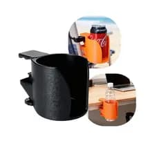 Porta Copos Universal Com Presilha Para Mesa Cadeira Guarda-Sol e Bancada Multifunção	Varias Cores