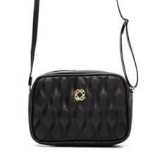 Bolsa Feminina de Ombro Transversal de Lado Bordada Matelassê