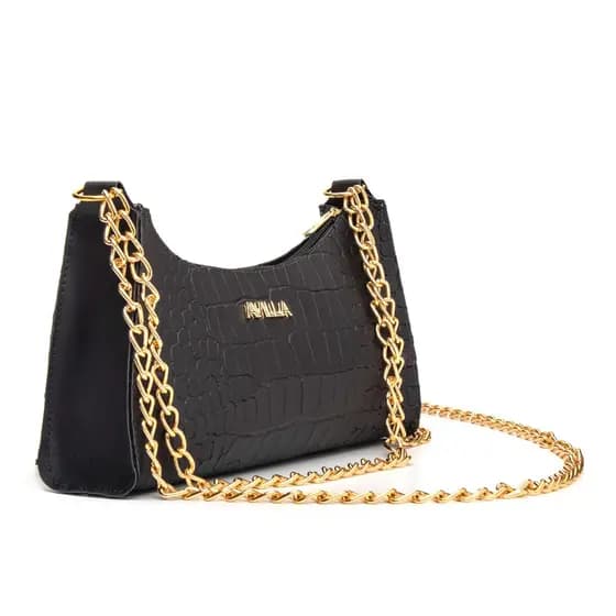 BOLSA FEMININA CROSSBODY DUAS CORRENTES DUPLA DE LADO DE OMBRO TRANSVERSAL
