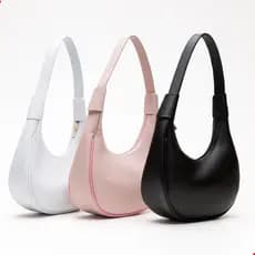 KIT 3 BOLSAS FEMININAS MEIA LUA DE OMBRO DE MÃO DE LADO TRANSVERSAL FESTA