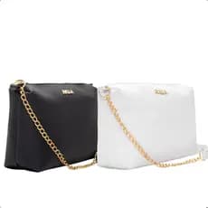 Kit 2 Bolsas Femininas Pequenas Correntes De Ombro Transversal de Lado